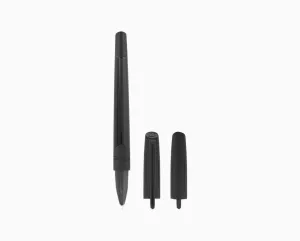 S.T. Dupont DÉFI MILLENIUM SHINY BLACK LACQUER & MATT BLACK ROLLERBALL PEN 402003