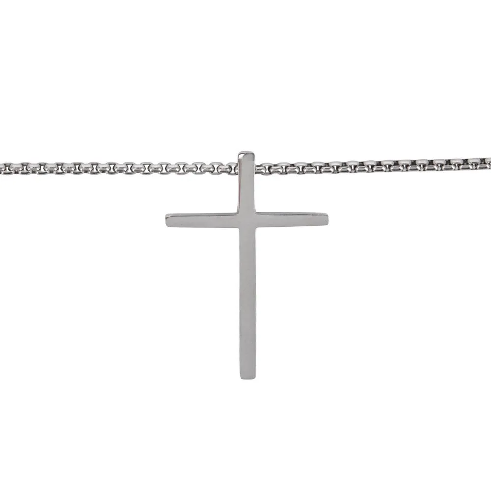 Stainless Steel Men's Cross Necklace