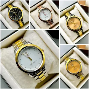 Stylish Women's Quartz Watch with Chain Strap - 4 Pcs Pack