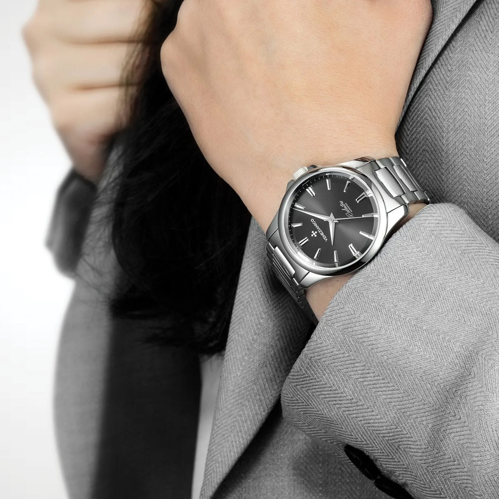 Venezianico Automatic Watch Redentore 36 Black Steel 1121504C