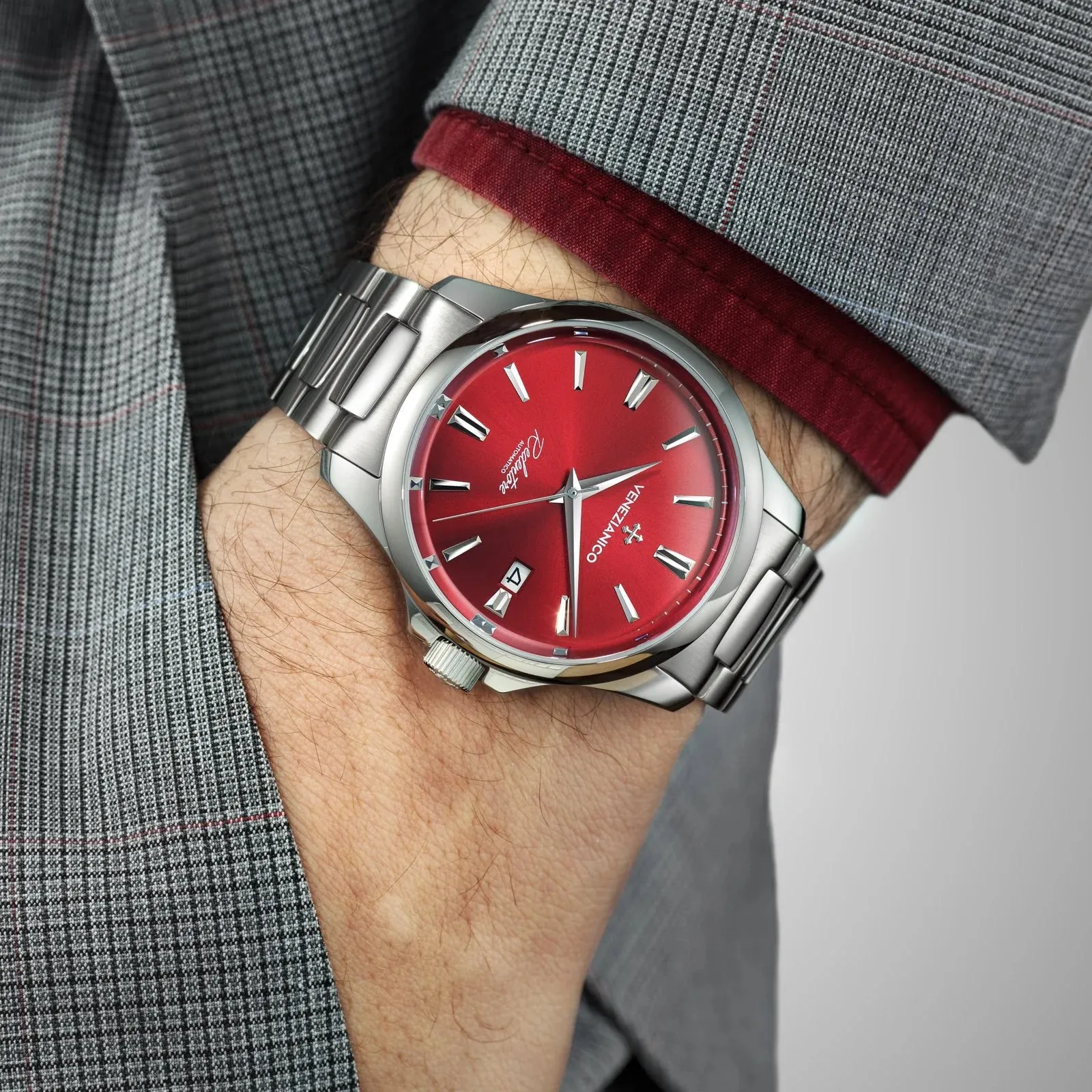 Venezianico Automatic Watch Redentore 40 Red Steel 1221503C